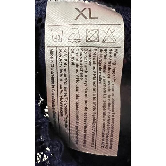 Adome Woman’s NAVY Blue Sheer Babydoll Lace Teddy. Blue not Black NWT Size XL - Picture 13 of 13